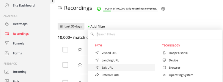 22-recordings-filter