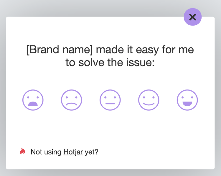 Customer Effort Score Emoticons to measure CES