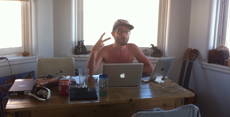Hotjar team member working in his remote office