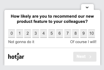 Hotjar-NPS-survey