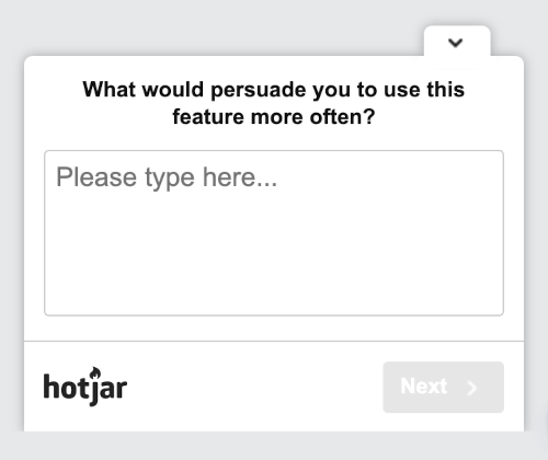Hotjar-UX-survey-example