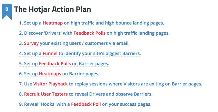Hotjar Action Plan