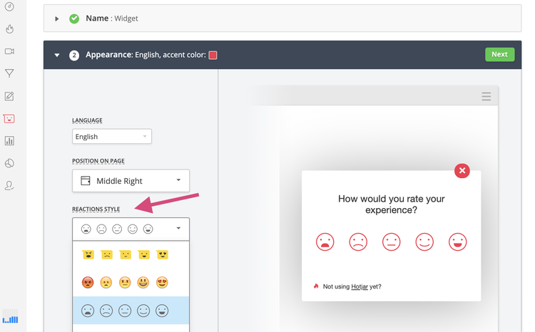 customize your incoming feedback icons