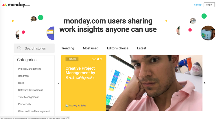 Monday.com hompage