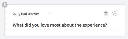 love about the experience question