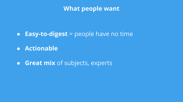 what people want