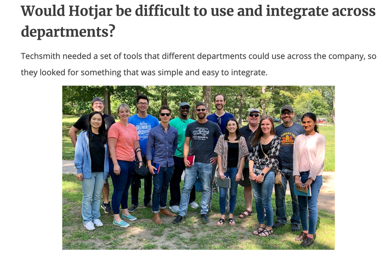 Techsmith hotjar case study