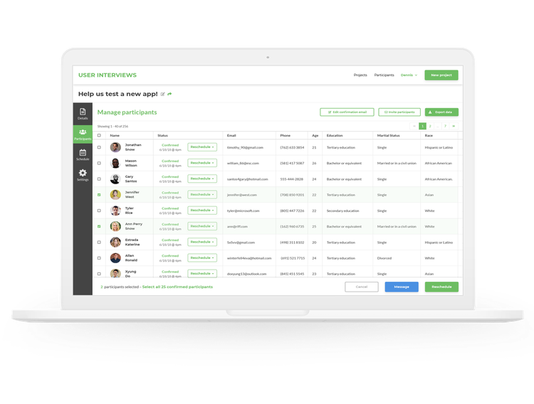 User-Interviews-dashboard