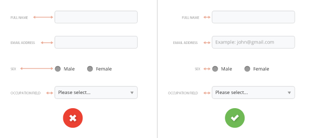 graphic representing good vs poor form design