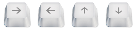 arrow keys shortcuts