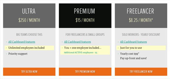 cashboardapp pricing
