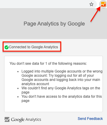 google analytics logged in chrome