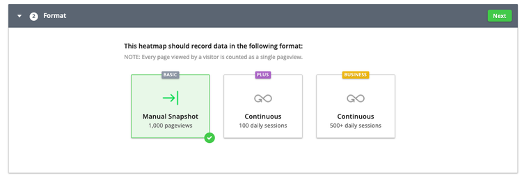 hotjar heatmap format