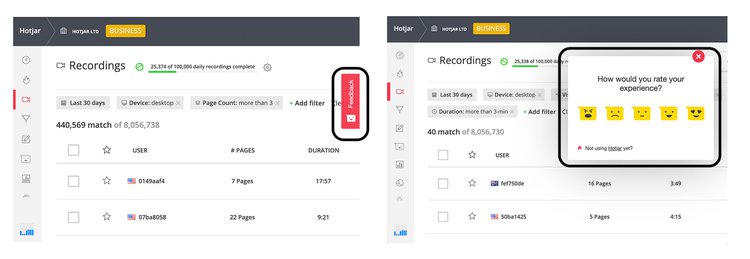 Image result for hotjar feedback