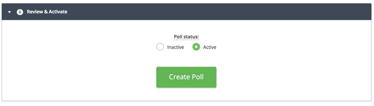 step 7 activate the new Hotjar poll