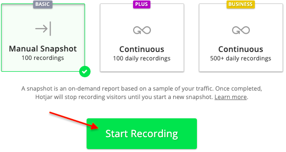 hotjar-recording-snapshot-options