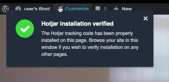 install-wordpress-hotjar-verification-notice