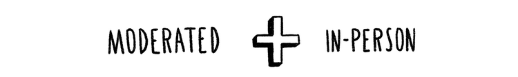 graphic representing moderated plus in person usability test
