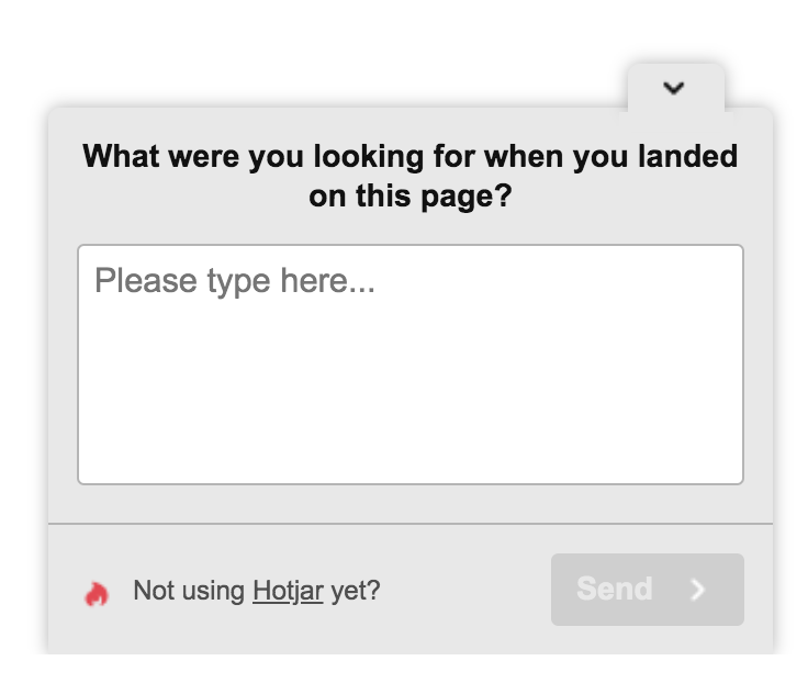 on page survey