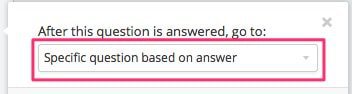 specific question based on answer