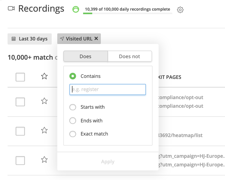 recording-filter