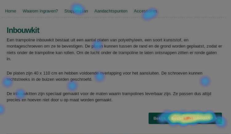 screenshot of Trampoline Plezier's heatmap