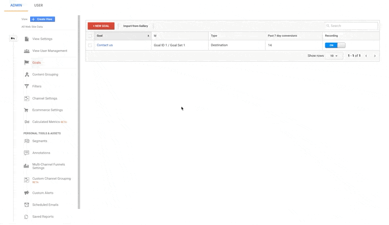 event tracking goal setup step 3